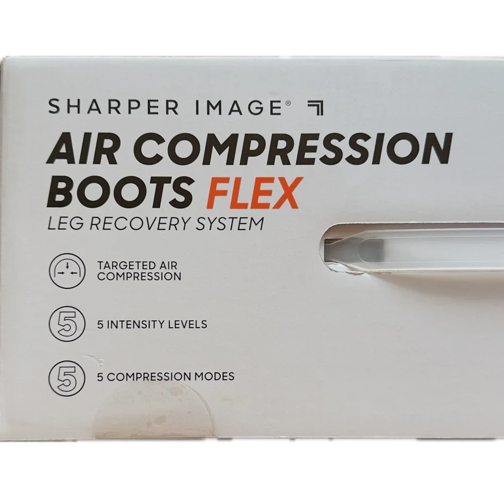 Sharper Image Air Compression Boots Flex Leg Recovery System L/XL New Open Box